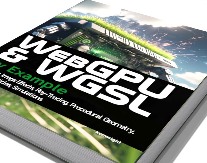 WebGPU and WGSL by Example: Fractals, Image Effects, Ray-Tracing, Procedural Geometry, 2D/3D, Particles, Simulations (Paperback) on a shelf
